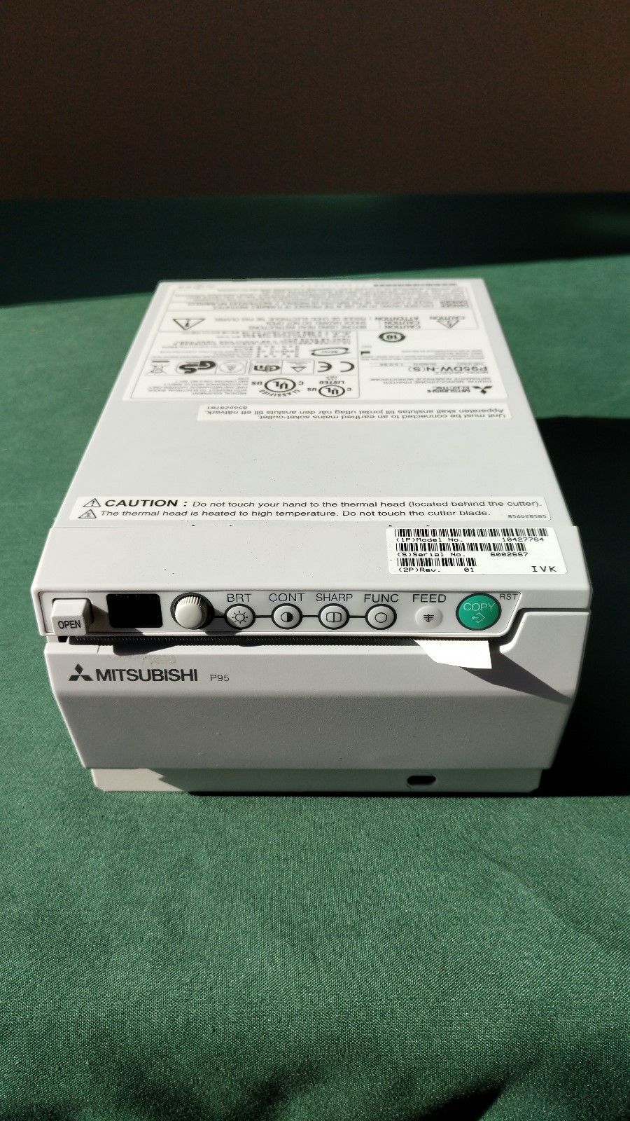 MITSUBISHI P95DW-N(S) Printer on Siemens Ultrasound x300 Sled  10427764 DIAGNOSTIC ULTRASOUND MACHINES FOR SALE