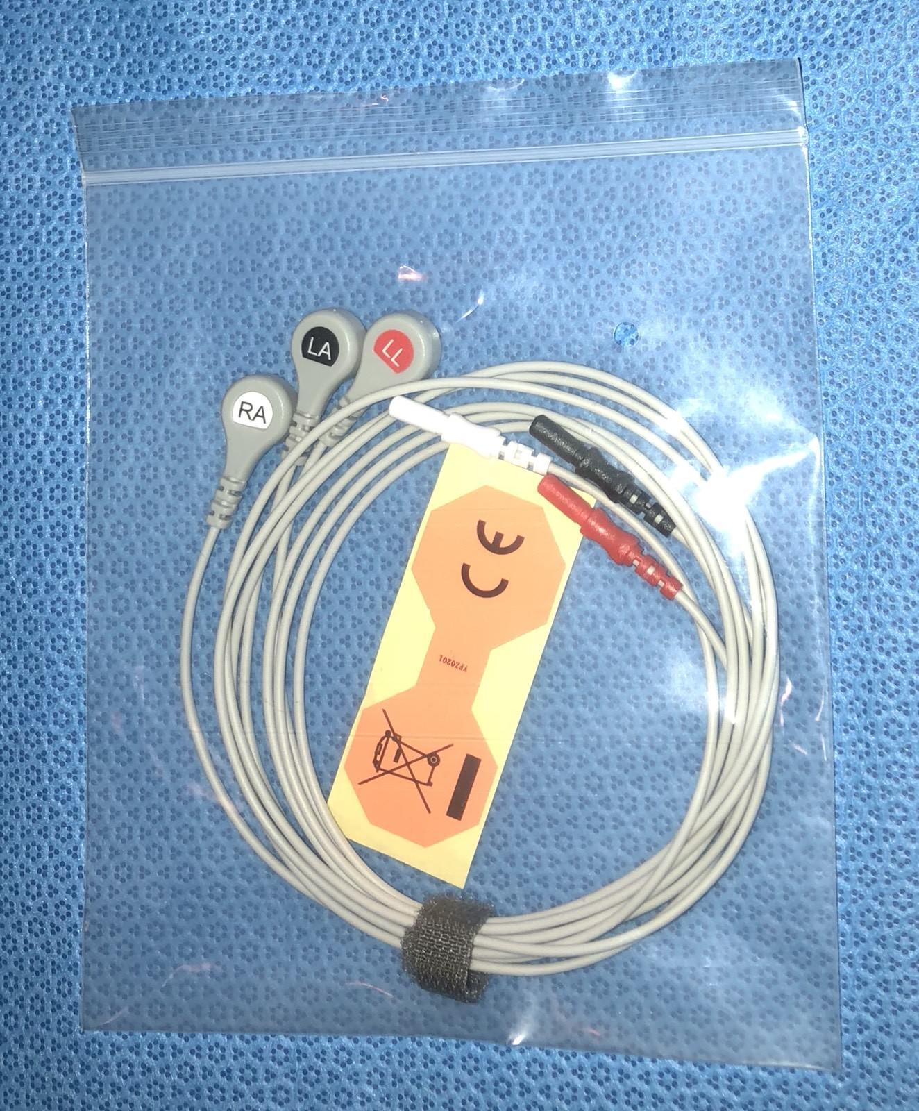 ECG Leadwire Holter Recorder 3 Leads Snap - Same Day Shipping - US Located DIAGNOSTIC ULTRASOUND MACHINES FOR SALE