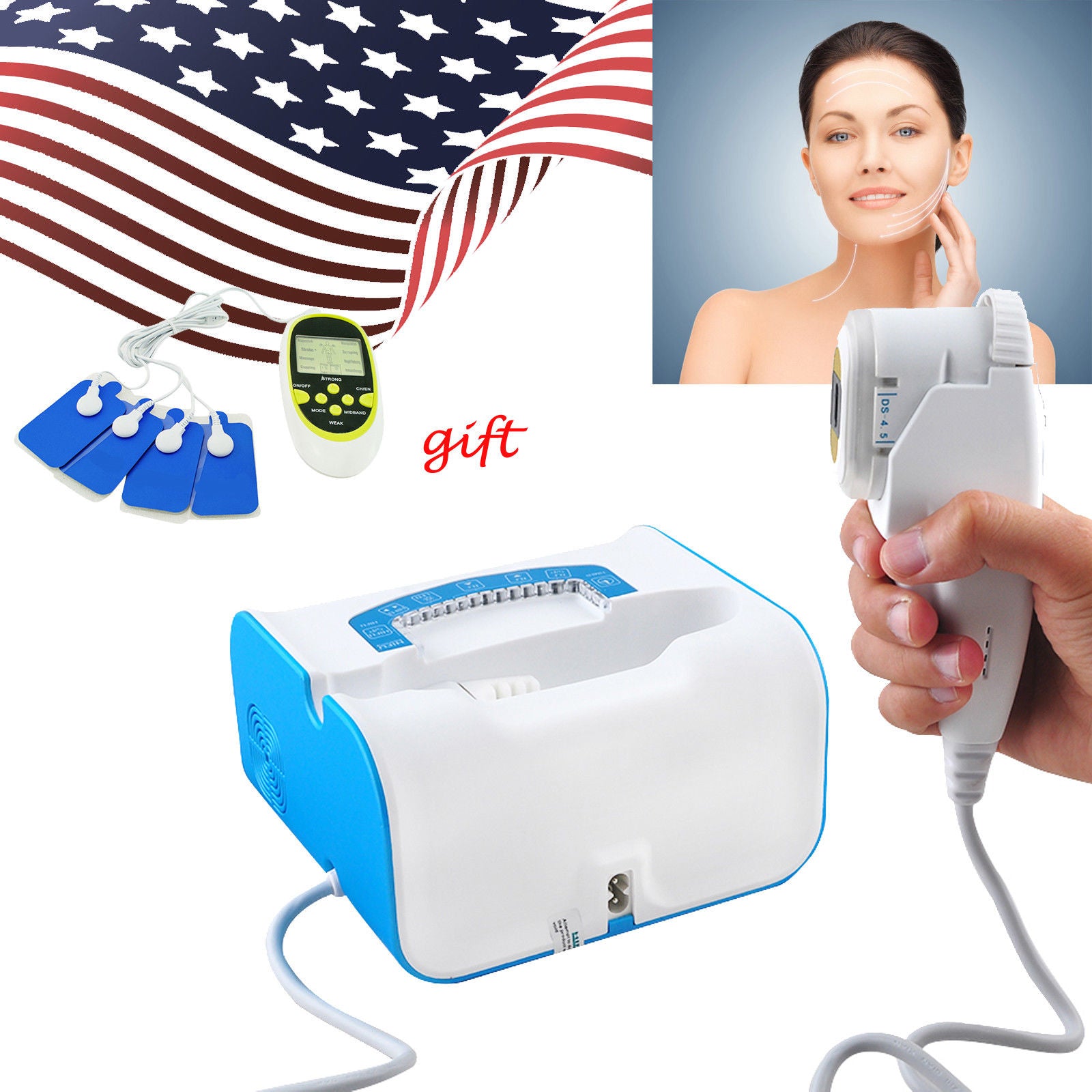 US Stock High Intensity Focused Ultrasound HIFU Ultrasonic RF Facial+massager 190891968326 DIAGNOSTIC ULTRASOUND MACHINES FOR SALE