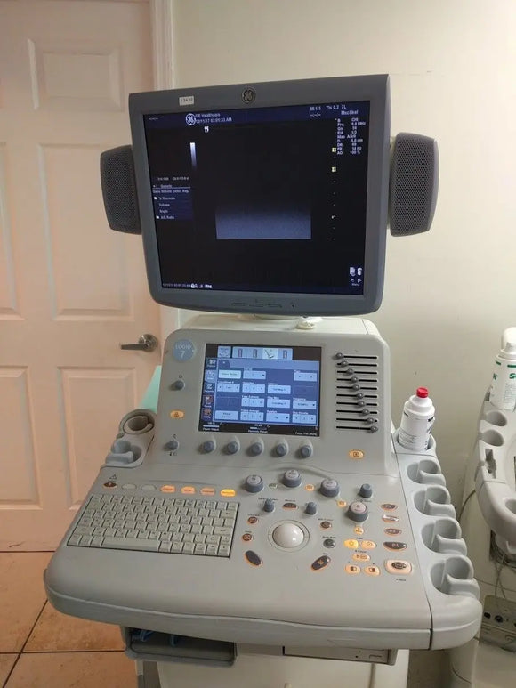 Used GE Logiq 7 Shared Service Ultrasound System - Flat Panel