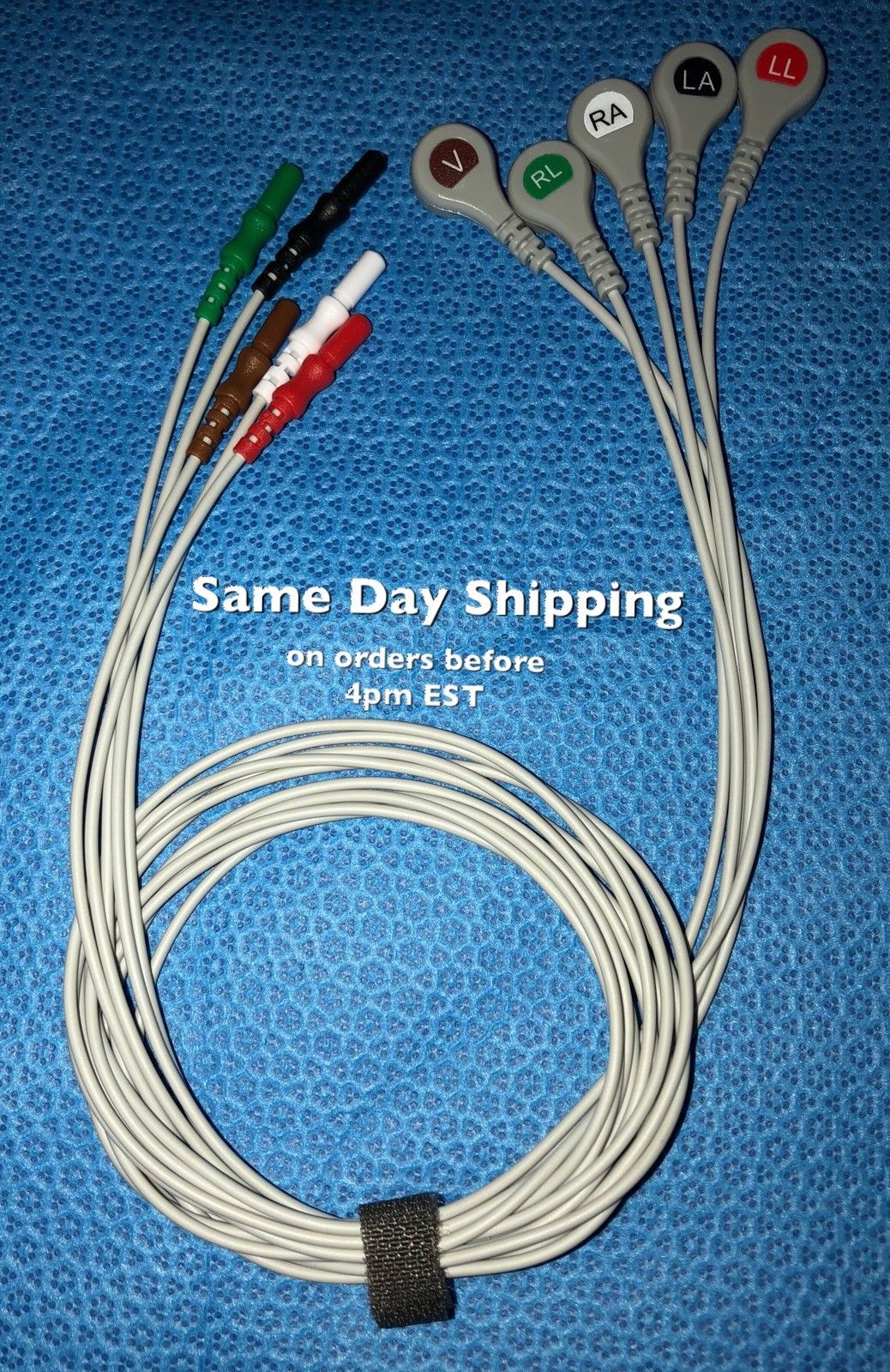 ECG Leadwire 5 Leads Snap AHA - Same Day Shipping - US Located DIAGNOSTIC ULTRASOUND MACHINES FOR SALE