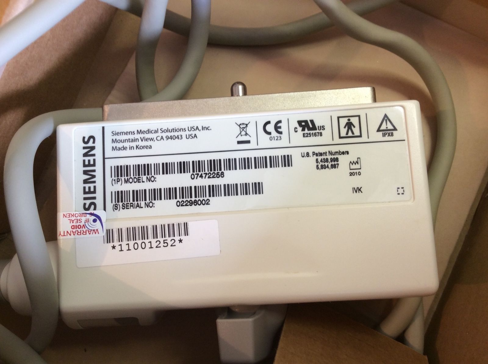 Siemens Antares CF-2 Ultrasound Transducer Probe - 2D Linear 3-7Mhz 07472256 NEW DIAGNOSTIC ULTRASOUND MACHINES FOR SALE