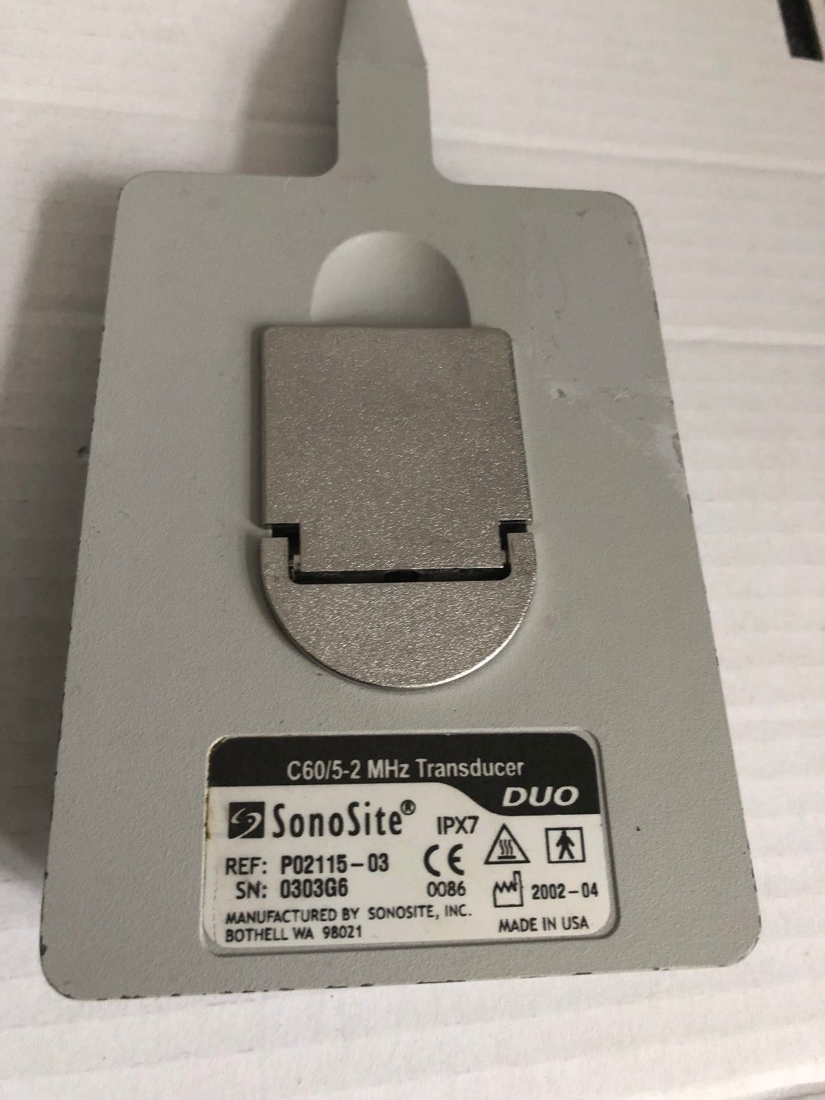 SonoSite Duo C60/5-2 MHz Ultrasound Transducer Probe S/N0303G6 Ref-P02115-03 DIAGNOSTIC ULTRASOUND MACHINES FOR SALE