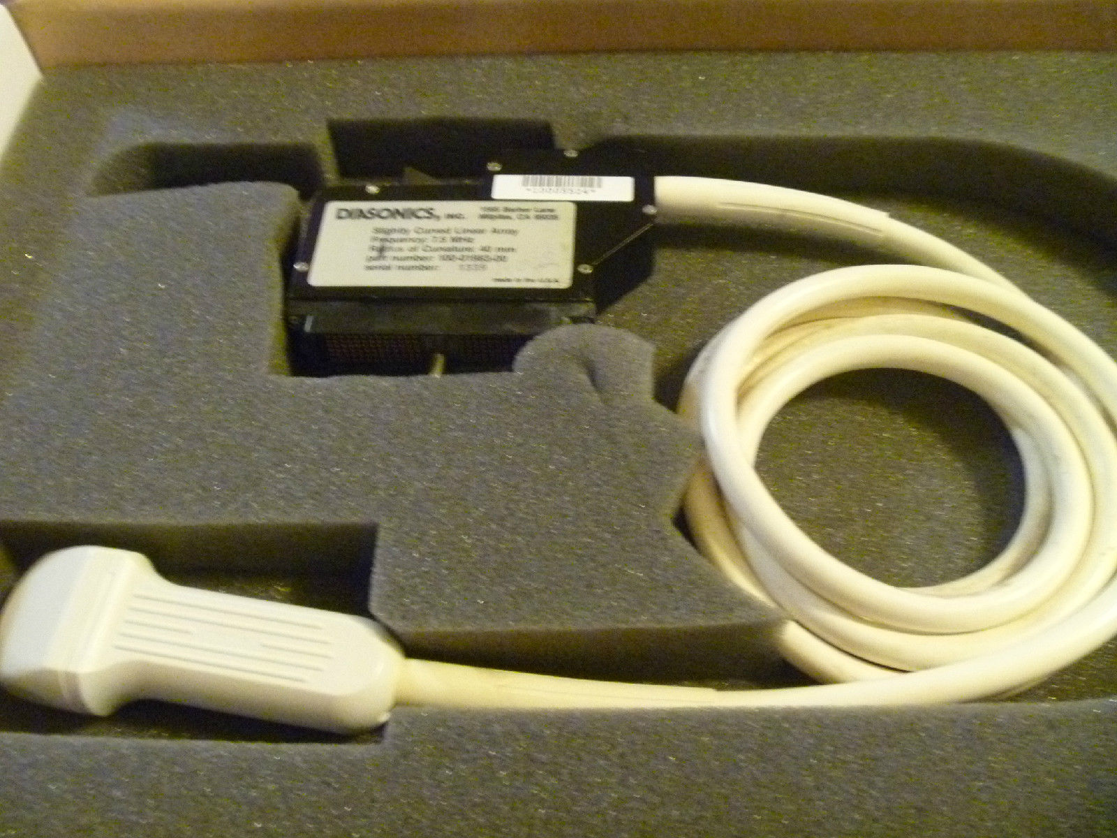 DIASONICS 7.5MHZ Slightly CURVED LINEAR ARRAY PROBE 100-01983-00 transducer DIAGNOSTIC ULTRASOUND MACHINES FOR SALE