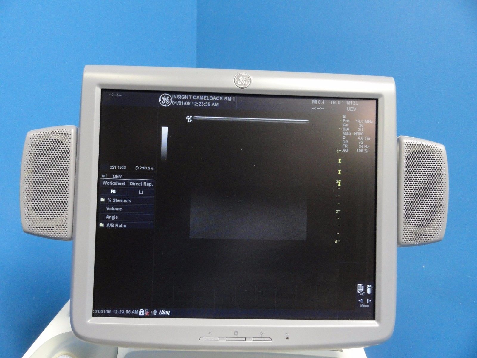 GE Logiq 9 LCD Ultrasound System W/ M12L, 7L, 4C, 4D3C-L Probes & Printer 10369 DIAGNOSTIC ULTRASOUND MACHINES FOR SALE