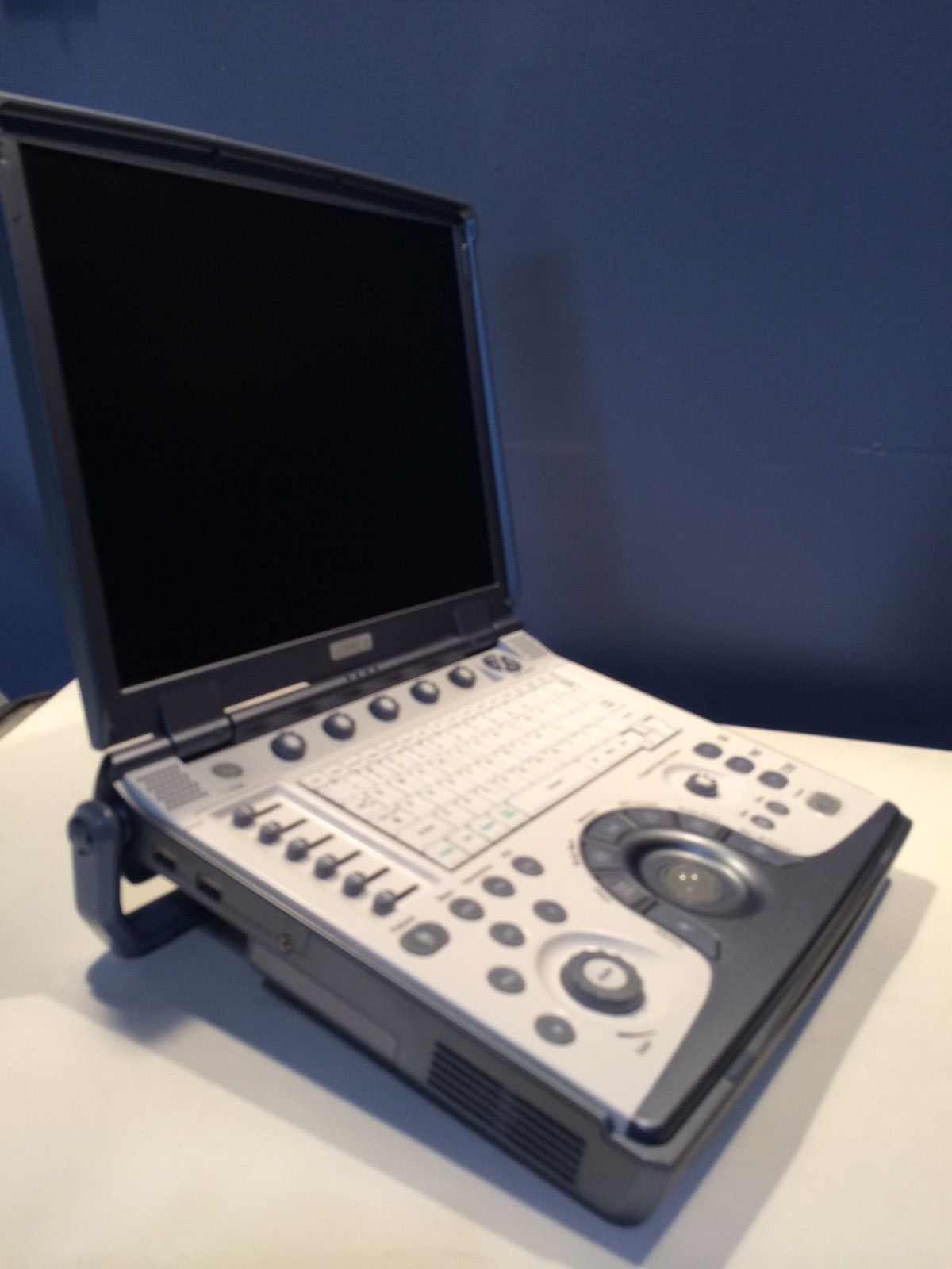 a ultrasound computer sitting on top of a table